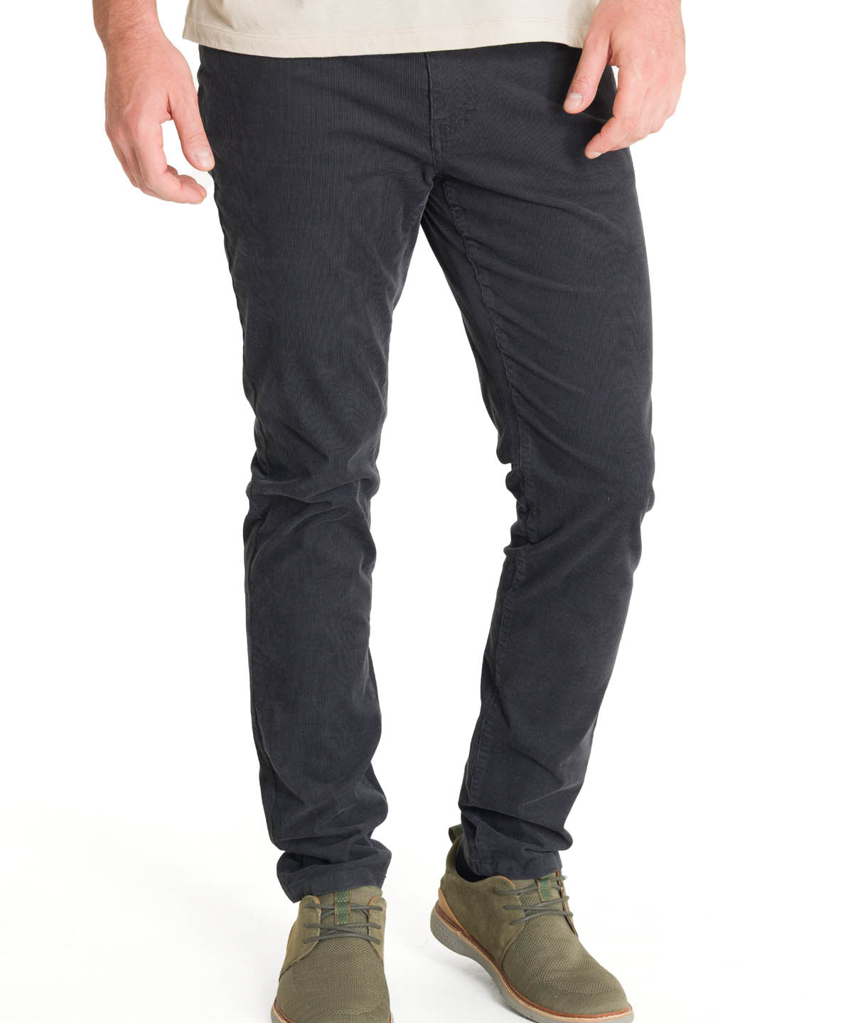 Pantalón Natural Flex Hombre Corduroy Gris Rockford