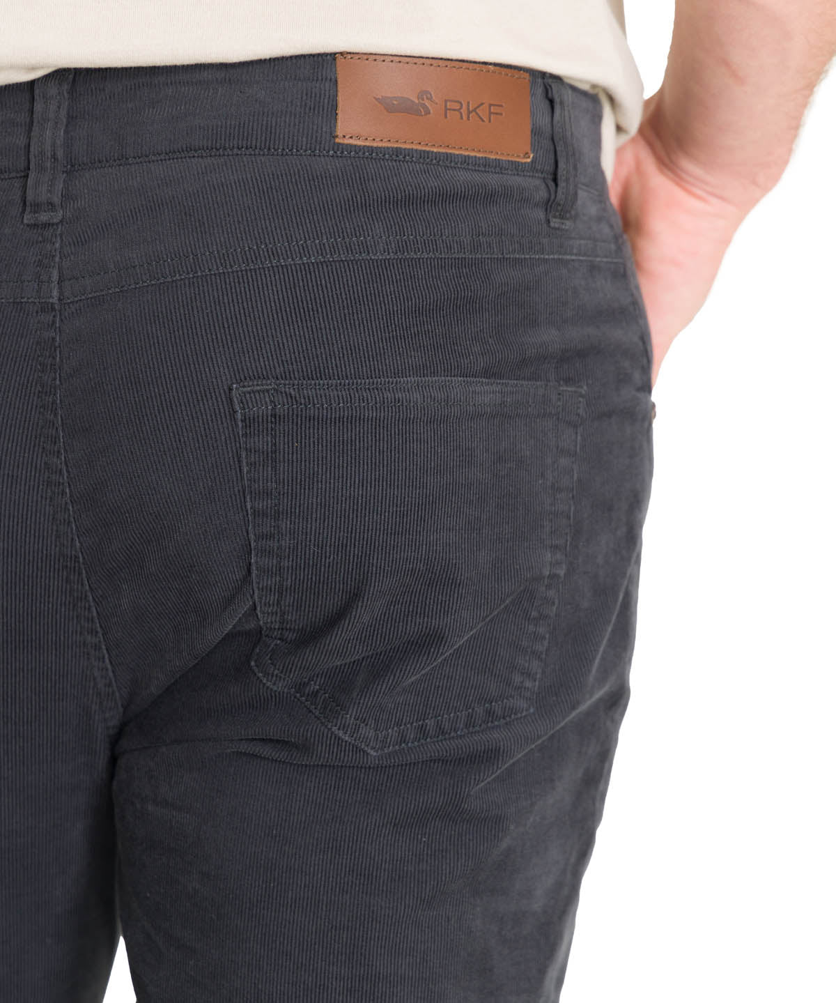 Pantalón Natural Flex Hombre Corduroy Gris Rockford