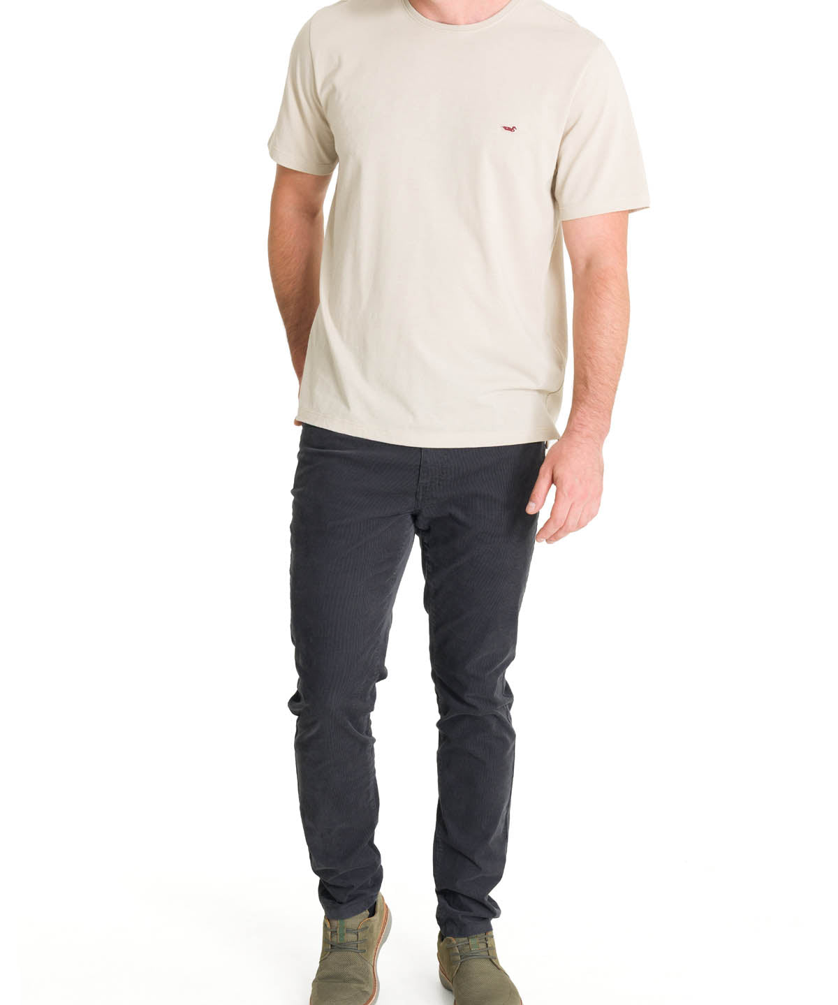Pantalón Natural Flex Hombre Corduroy Gris Rockford
