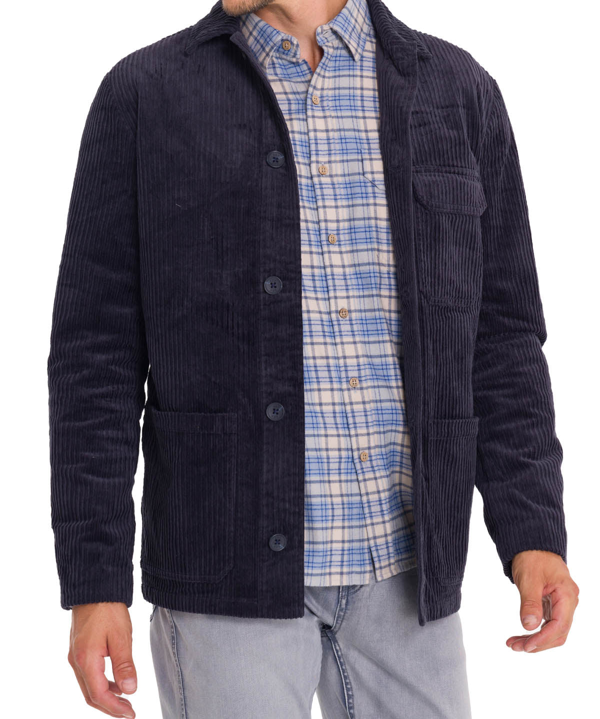 Overshirt Algodón Hombre Bellagio Azul Rockford
