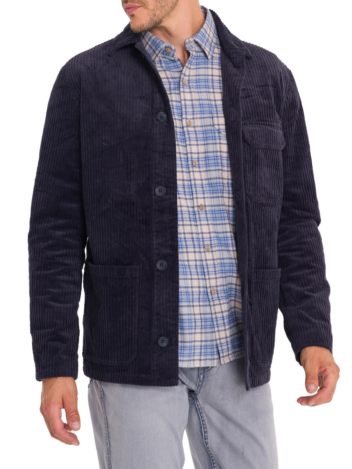Overshirt Algodón Hombre Bellagio Azul Rockford