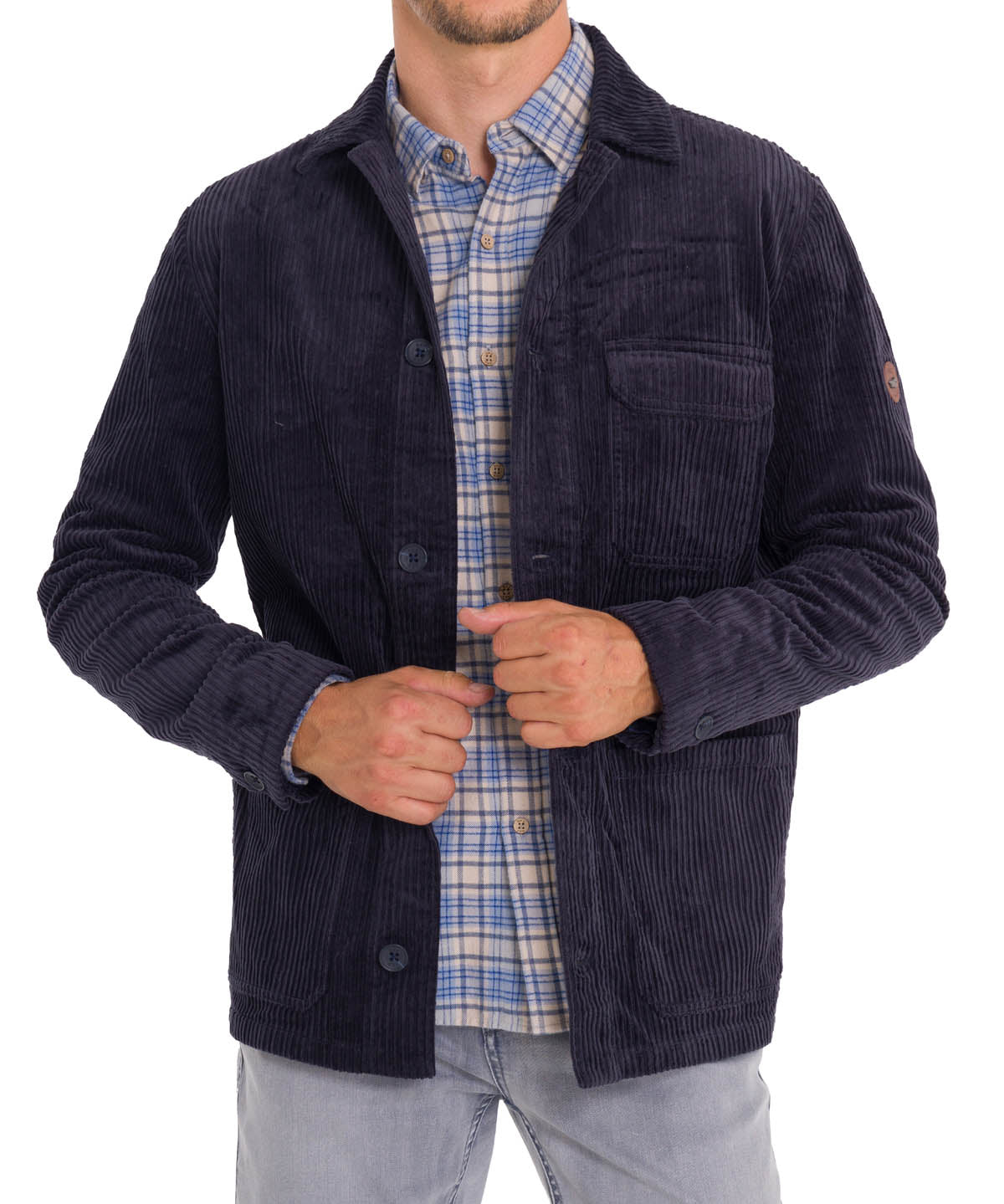 Overshirt Algodón Hombre Bellagio Azul Rockford