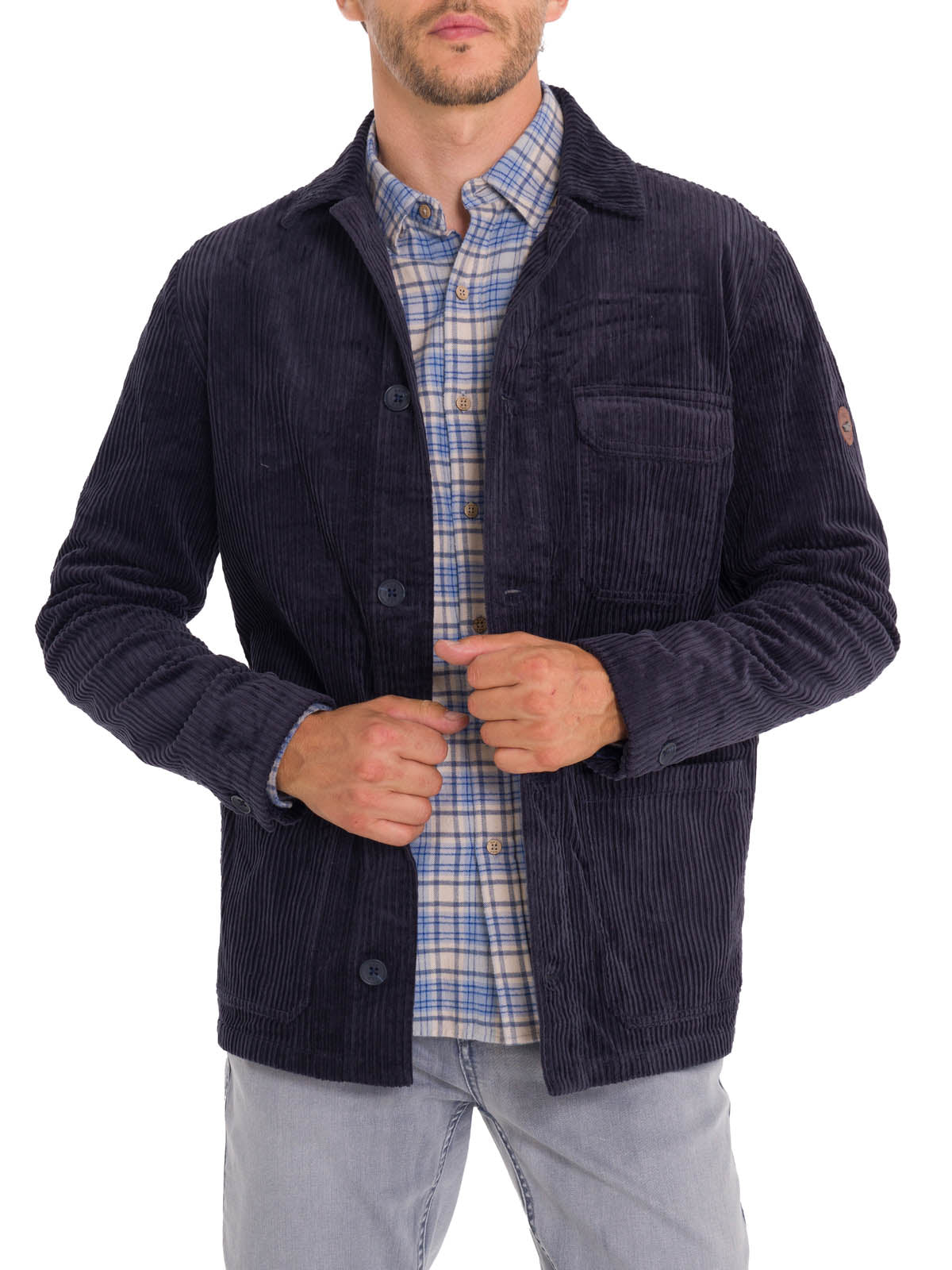 Overshirt Algodón Hombre Bellagio Azul Rockford
