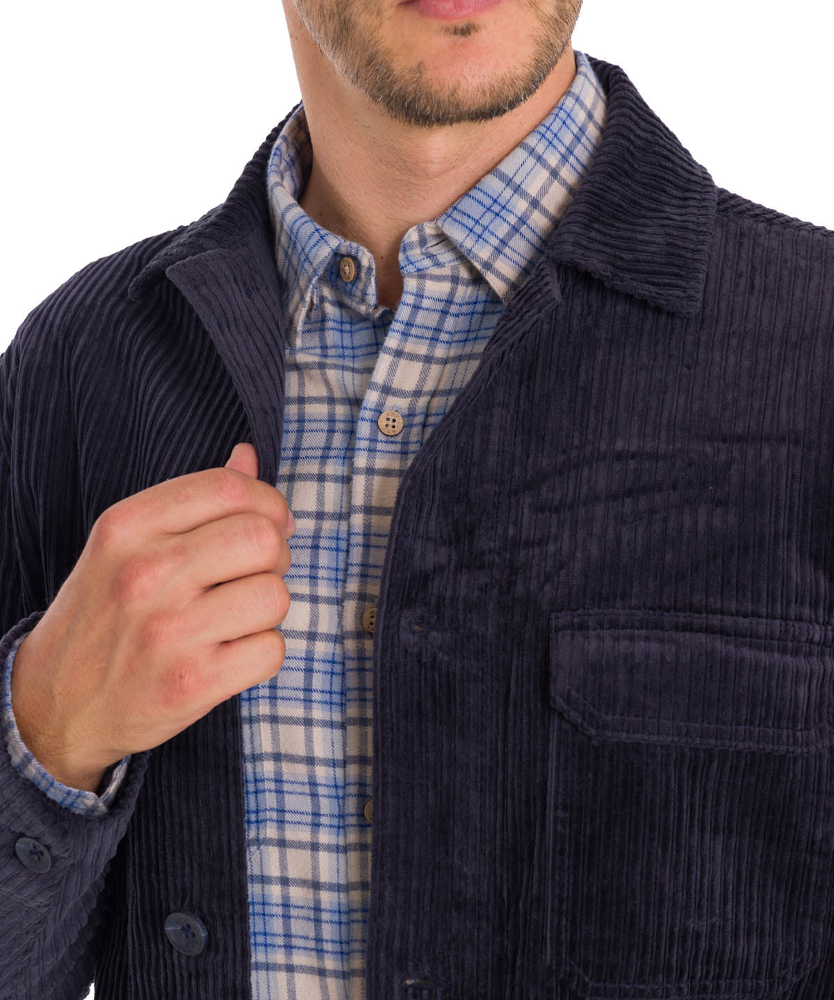 Overshirt Algodón Hombre Bellagio Azul Rockford