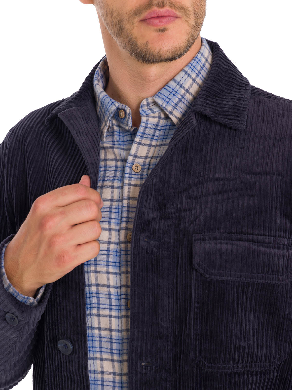 Overshirt Algodón Hombre Bellagio Azul Rockford