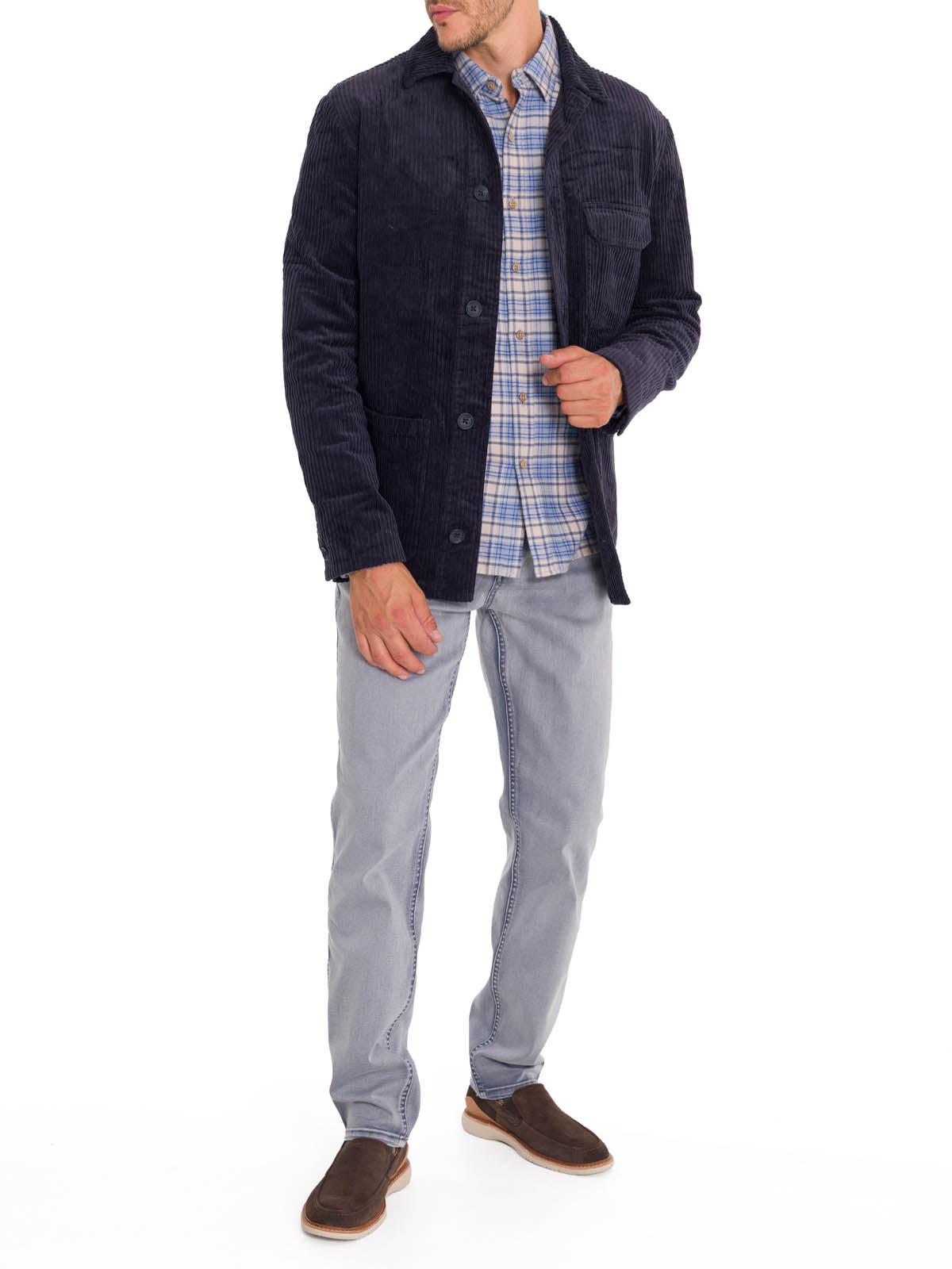 Overshirt Algodón Hombre Bellagio Azul Rockford