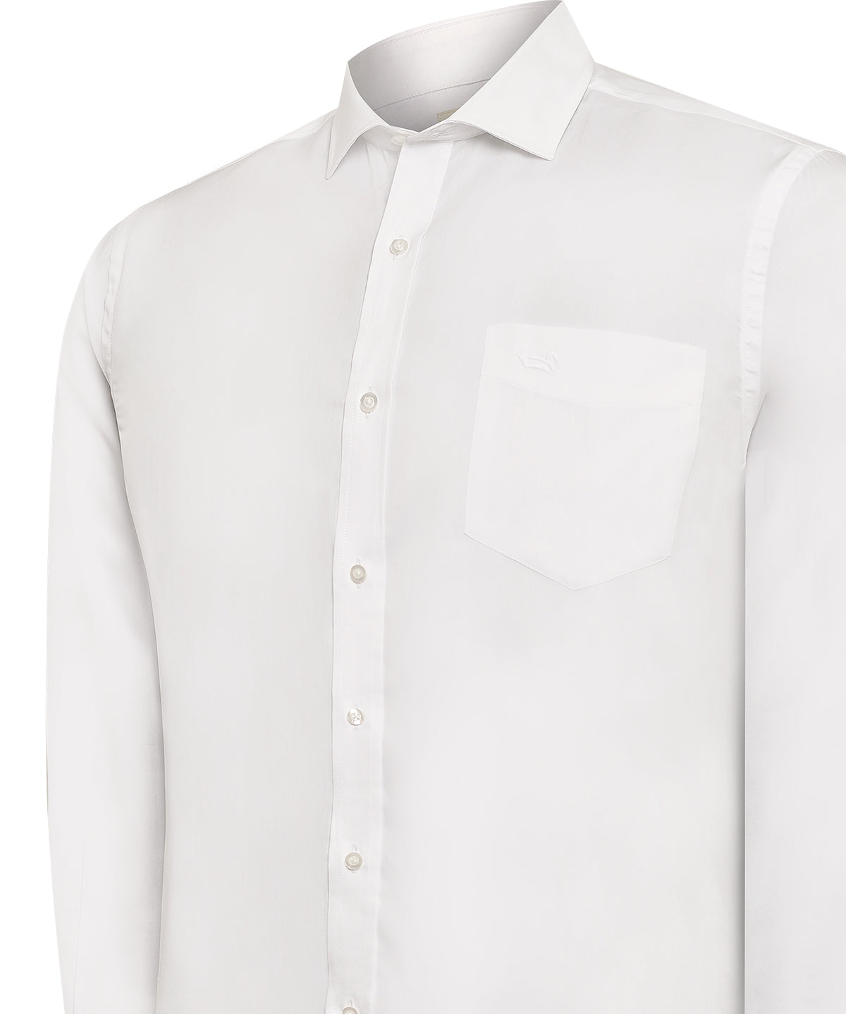 Camisa Cuello Italiano Hombre Easyitsolid Blanco Rockford