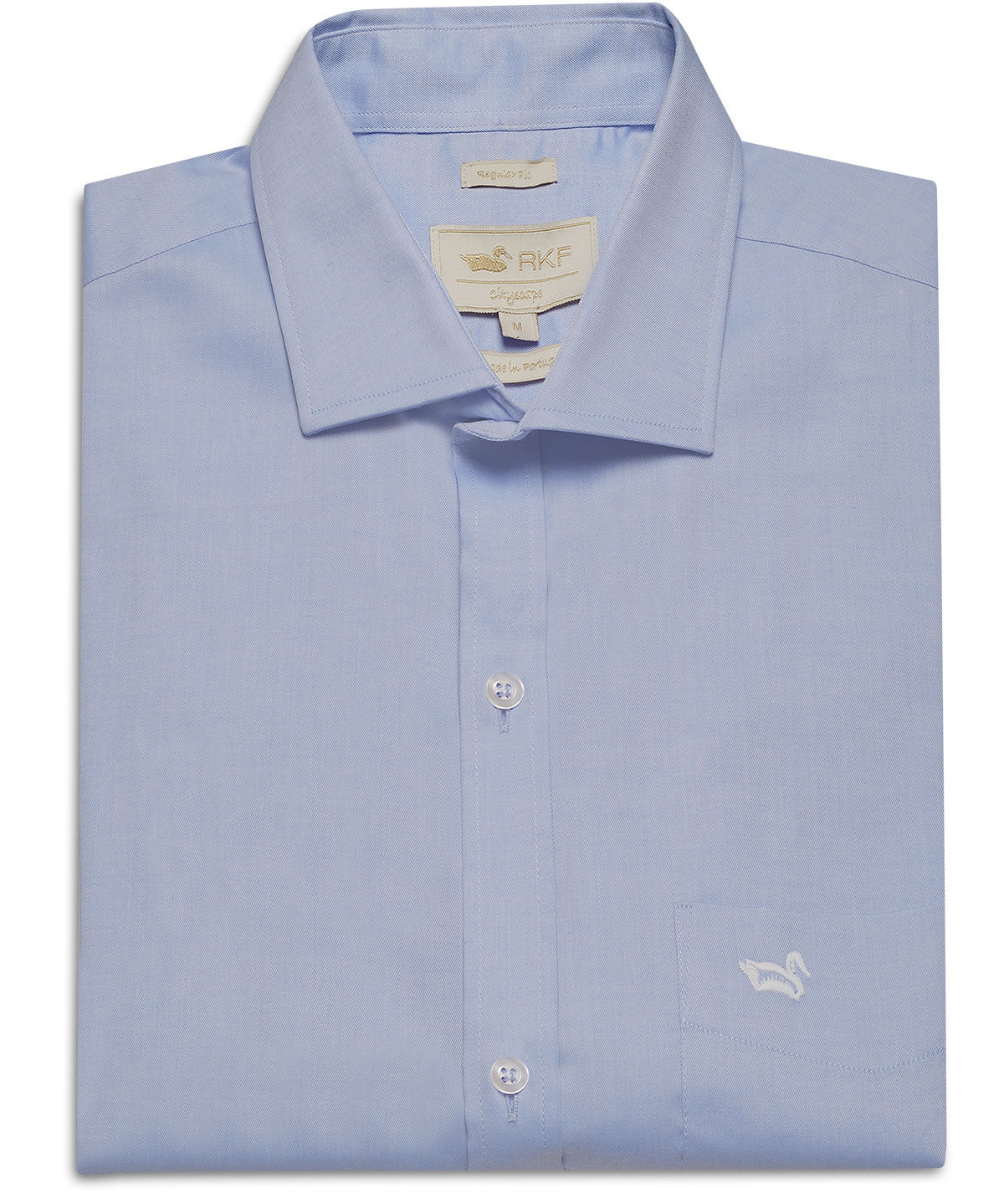 Camisa Cuello Italiano Hombre Easyitsolid Celeste Rockford