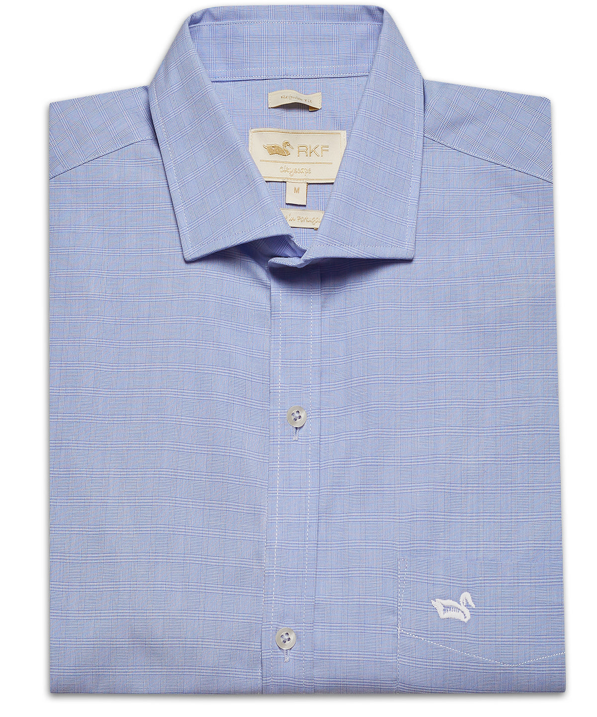 Camisa Cuello Italiano Hombre Easyironit Celeste Rockford