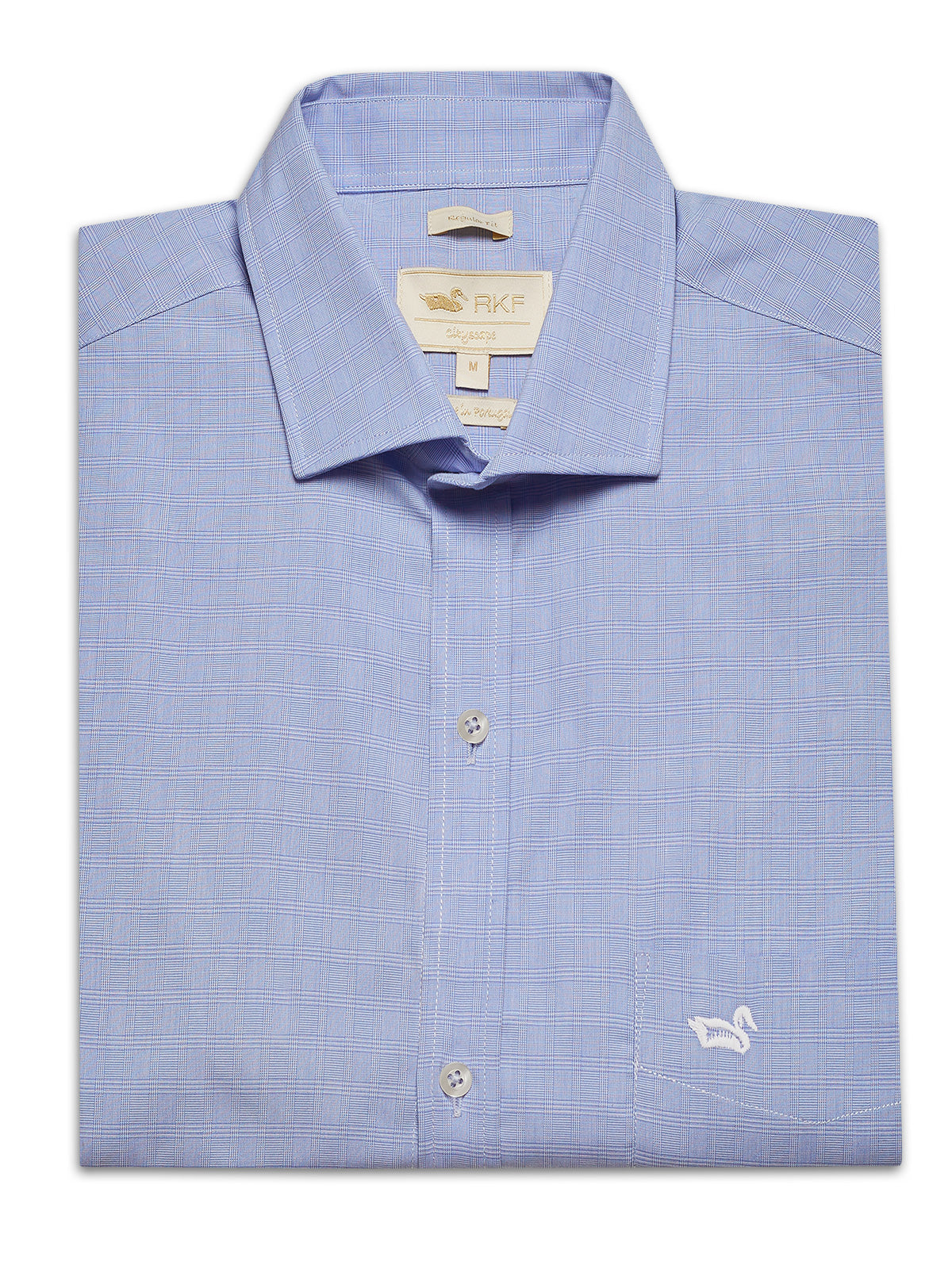 Camisa Cuello Italiano Hombre Easyironit Celeste Rockford