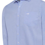 Camisa Cuello Italiano Hombre Easyironit Celeste Rockford