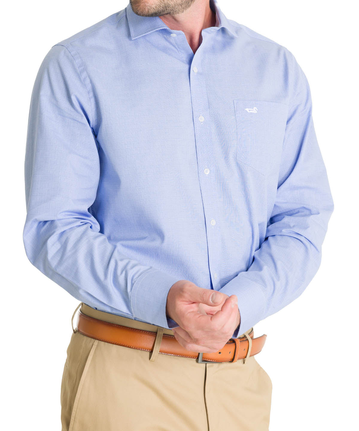 Camisa Cuello Italiano Hombre Easyironit Celeste Rockford