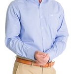 Camisa Cuello Italiano Hombre Easyironit Celeste Rockford