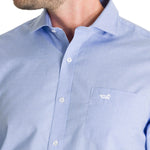 Camisa Cuello Italiano Hombre Easyironit Celeste Rockford