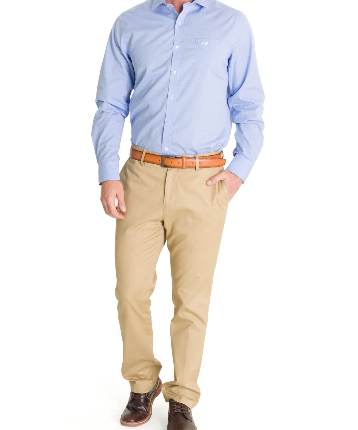 Camisa Cuello Italiano Hombre Easyironit Celeste Rockford