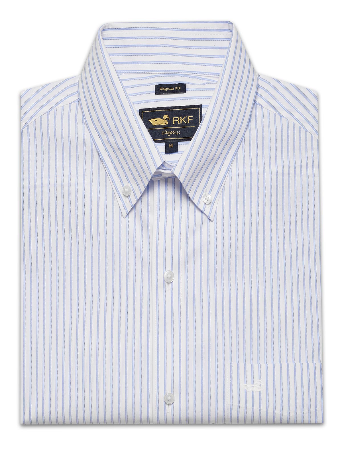 Camisa Cuello Button-Down Hombre Easyiron Azul Rockford