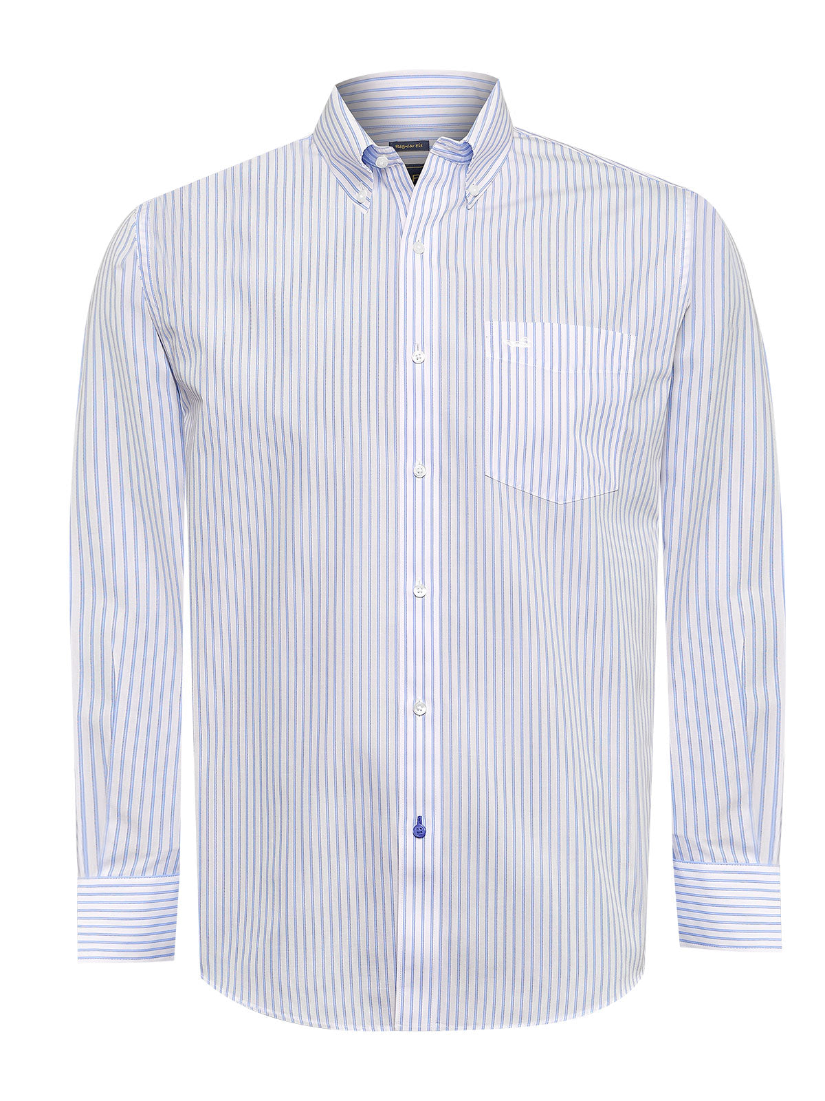Camisa Cuello Button-Down Hombre Easyiron Azul Rockford