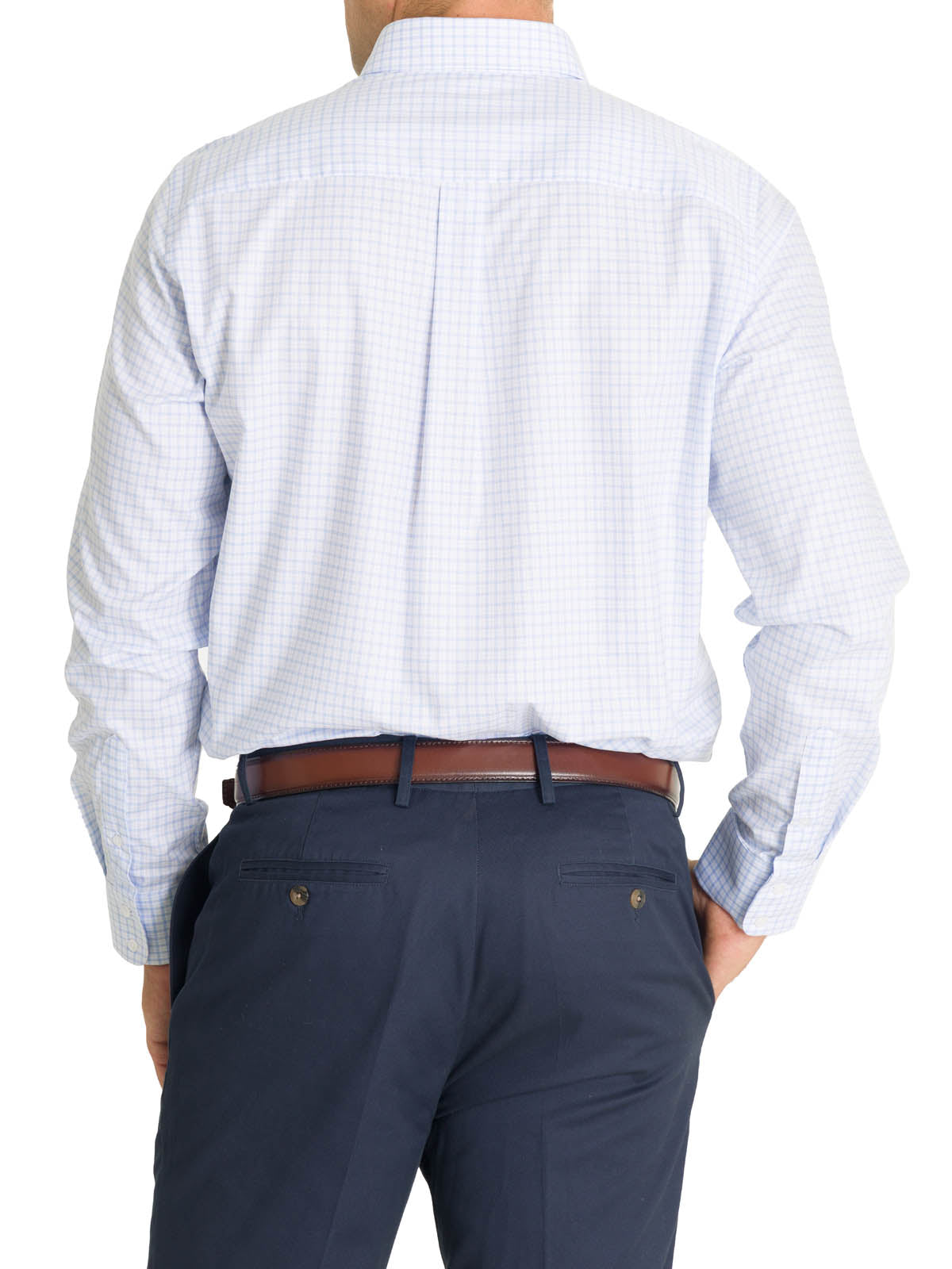 Camisa Cuello Button-Down Hombre Easyiron Azul Rockford