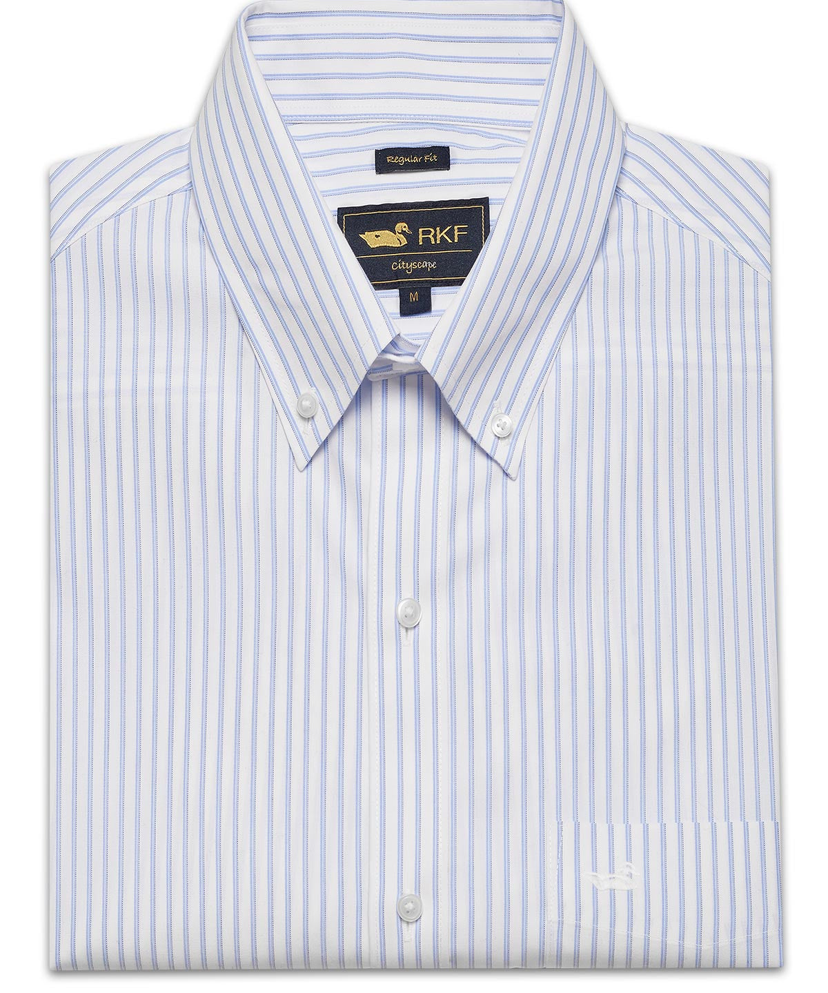 Camisa Cuello Button-Down Hombre Easyiron Celeste Rockford