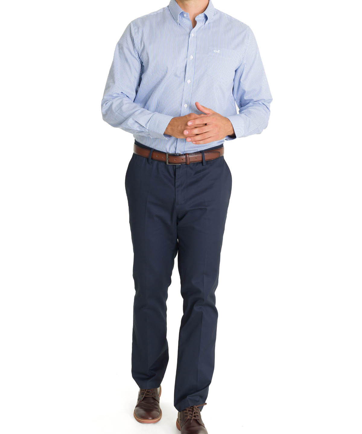 Camisa Cuello Button-Down Hombre Easyiron Blanco Rockford