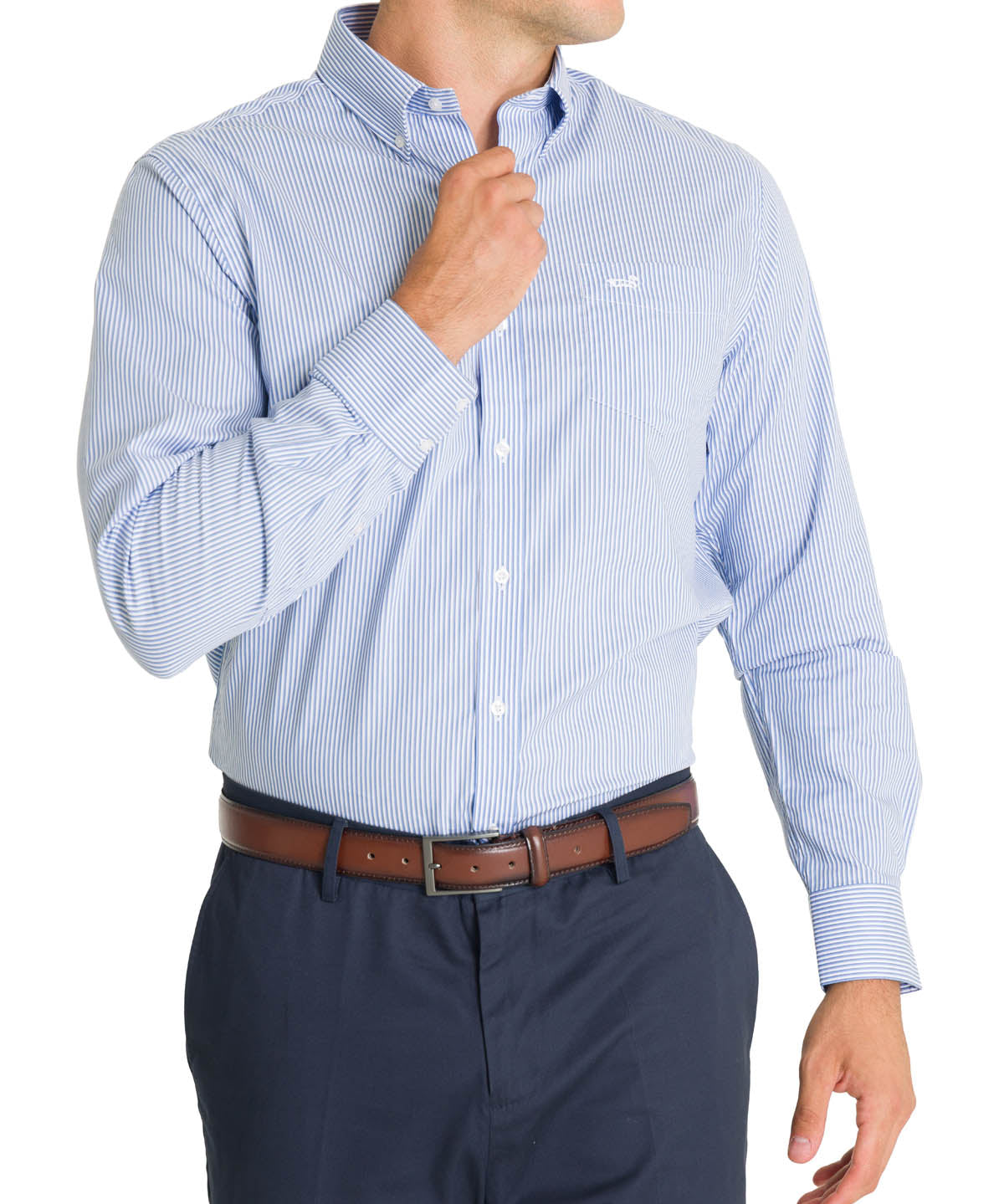 Camisa Cuello Button-Down Hombre Easyiron Blanco Rockford