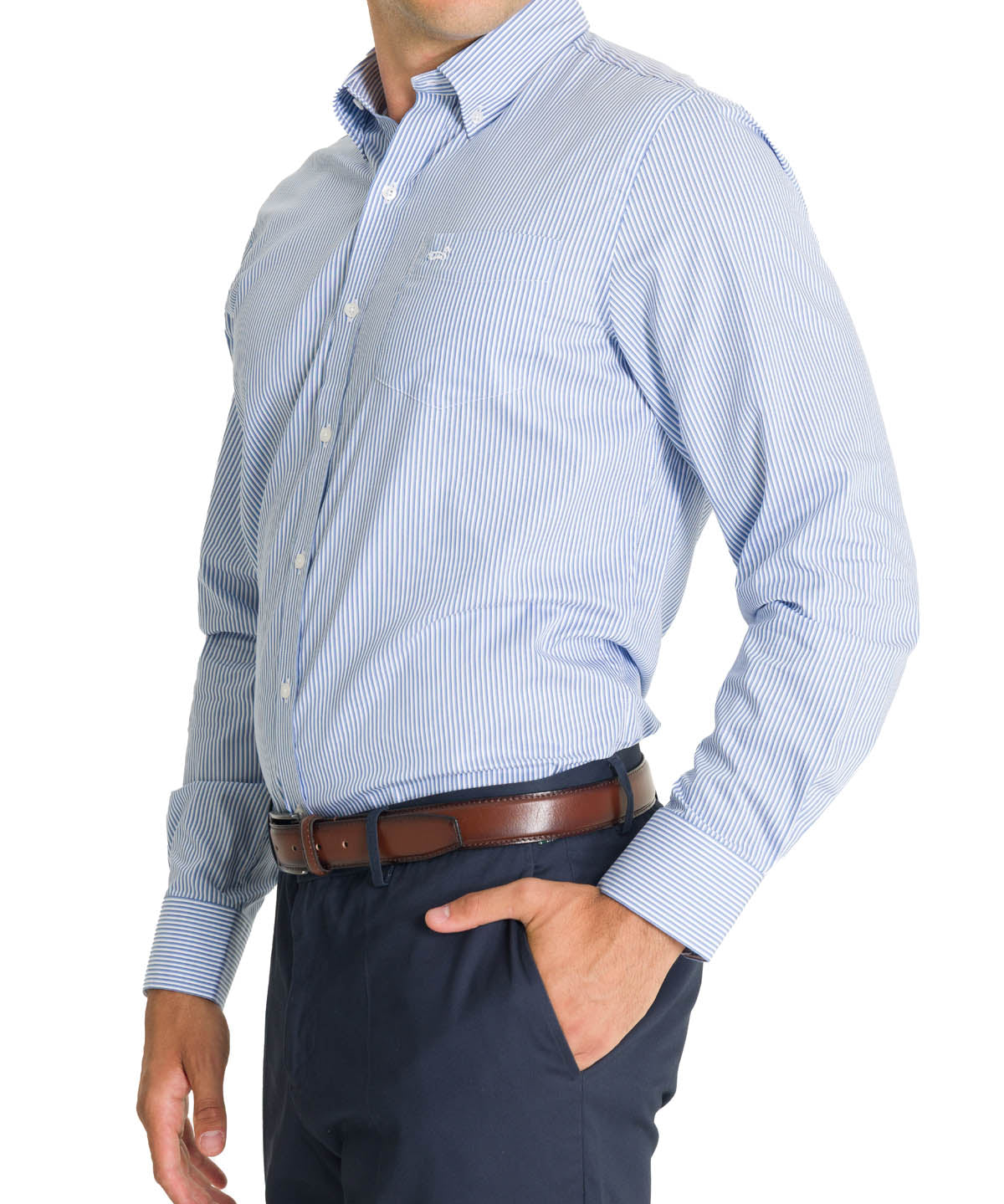 Camisa Cuello Button-Down Hombre Easyiron Blanco Rockford