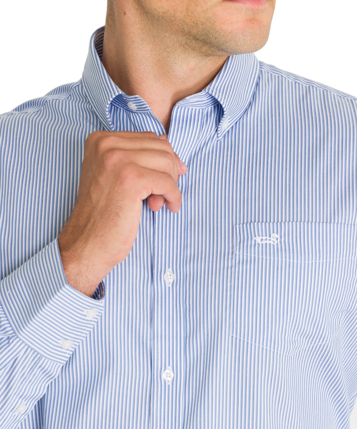 Camisa Cuello Button-Down Hombre Easyiron Blanco Rockford