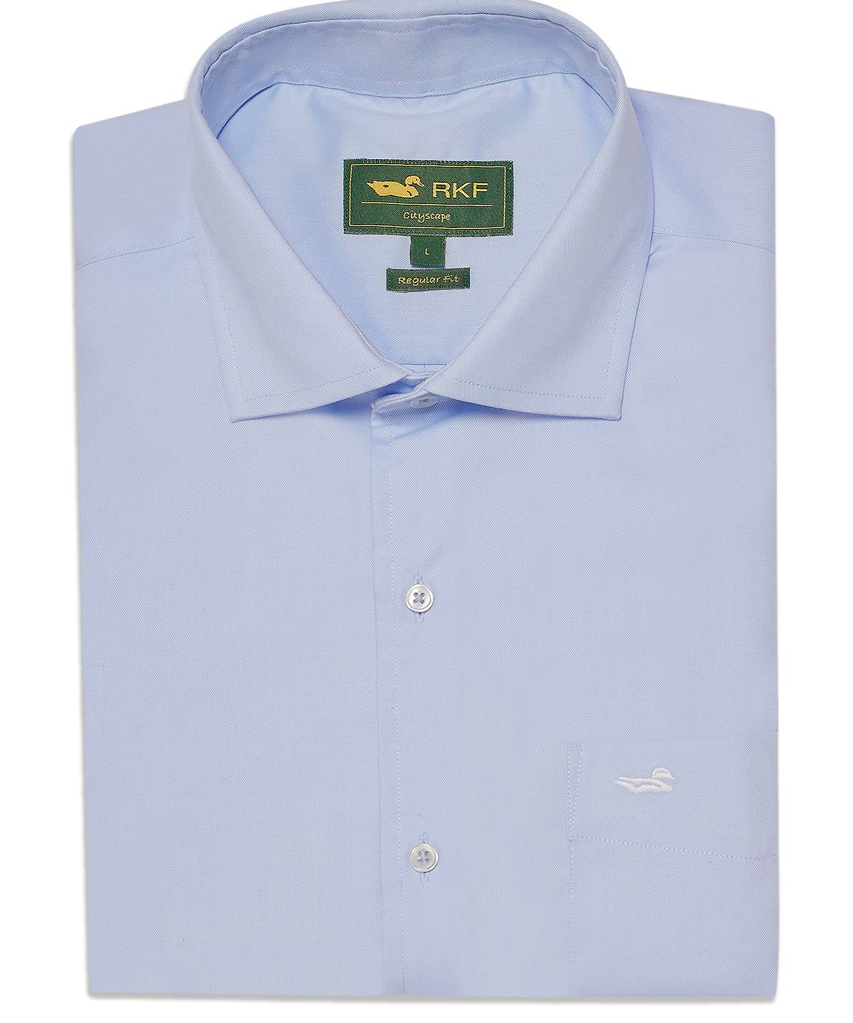 Camisa Cuello Italiano Hombre Easysolid Celeste Rockford
