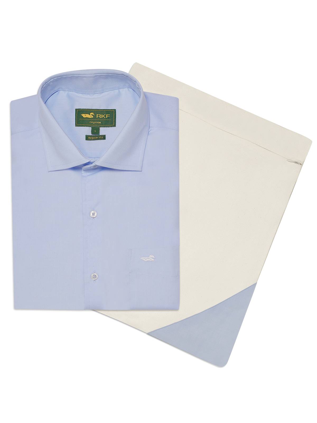 Camisa Cuello Italiano Hombre Easysolid Celeste Rockford