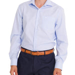 Camisa Cuello Italiano Hombre Easysolid Celeste Rockford