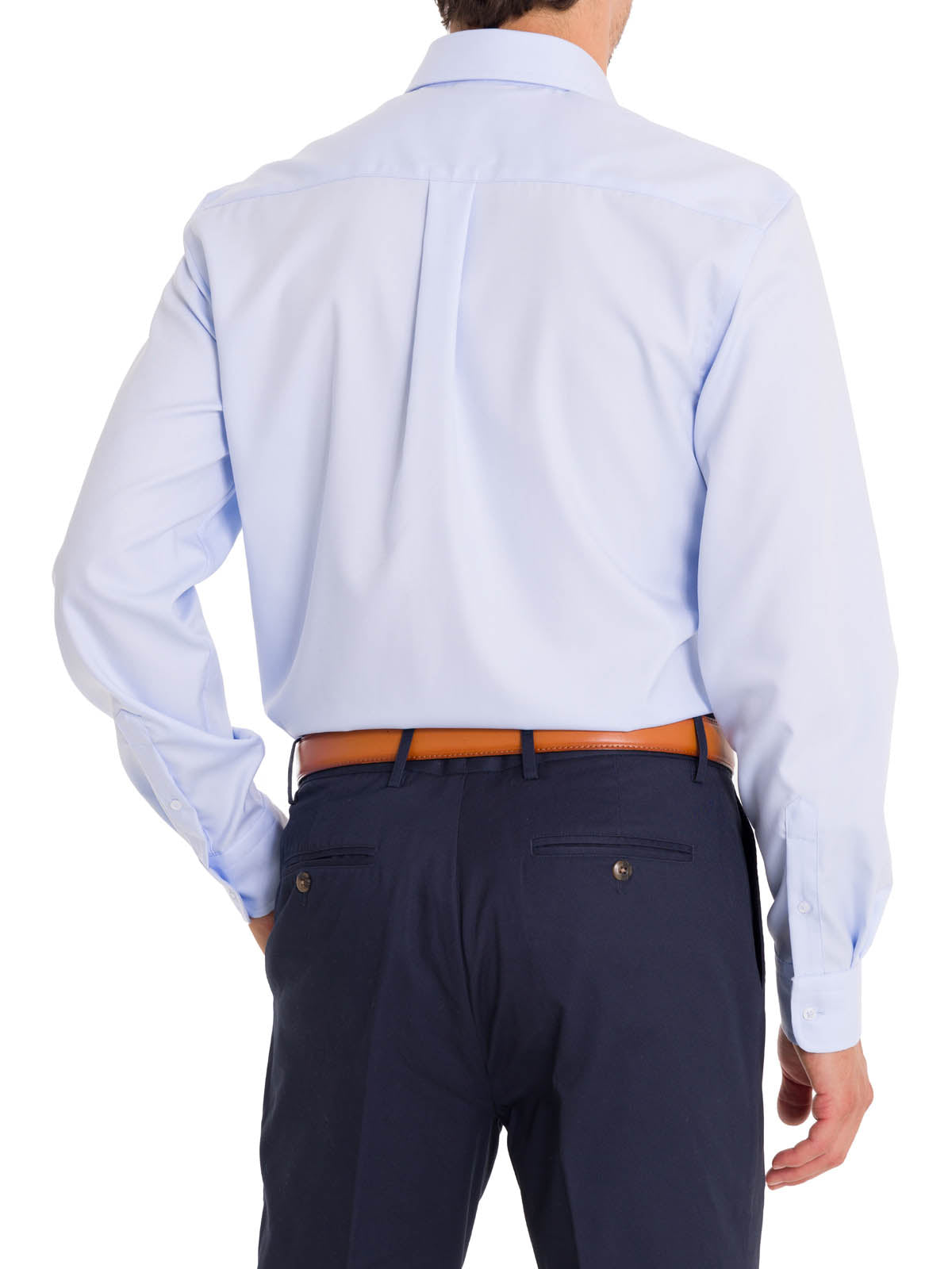 Camisa Cuello Italiano Hombre Easysolid Celeste Rockford