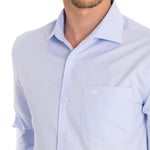 Camisa Cuello Italiano Hombre Easysolid Celeste Rockford