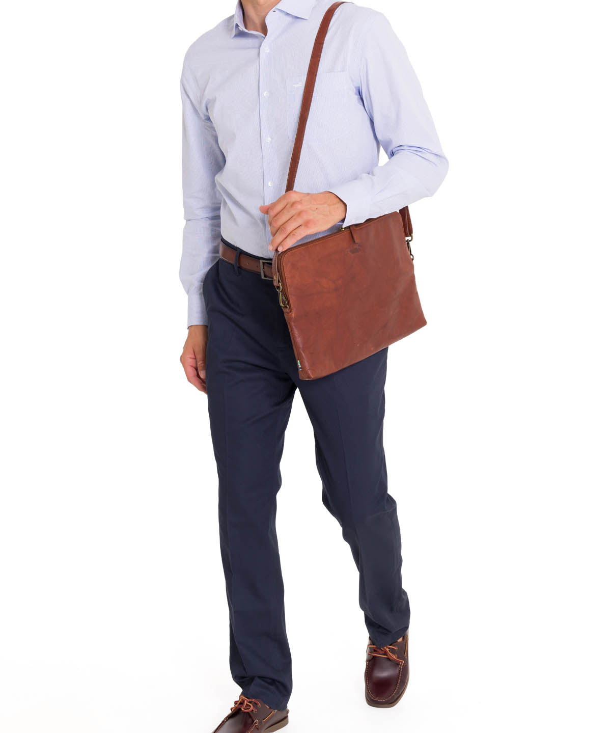 Camisa Cuello Italiano Hombre Easylife Azul Rockford