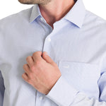 Camisa Cuello Italiano Hombre Easylife Azul Rockford