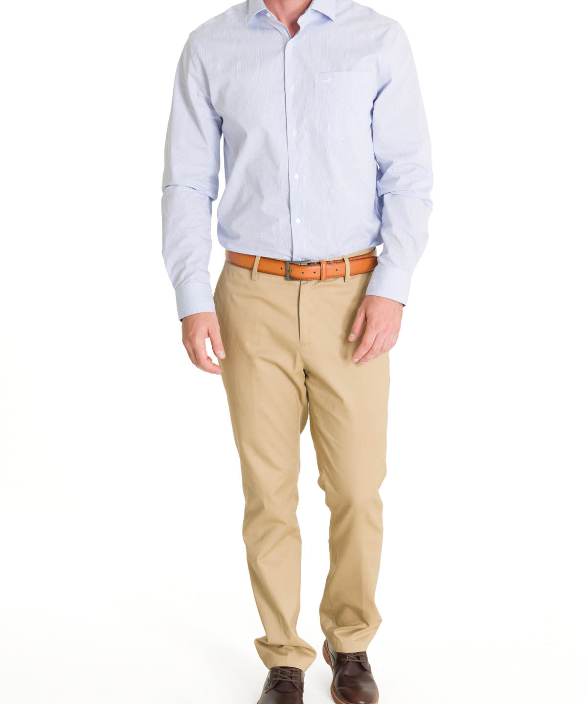 Camisa Cuello Italiano Hombre Easylife Azul Rockford