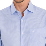 Camisa Cuello Italiano Hombre Easylife Celeste Rockford