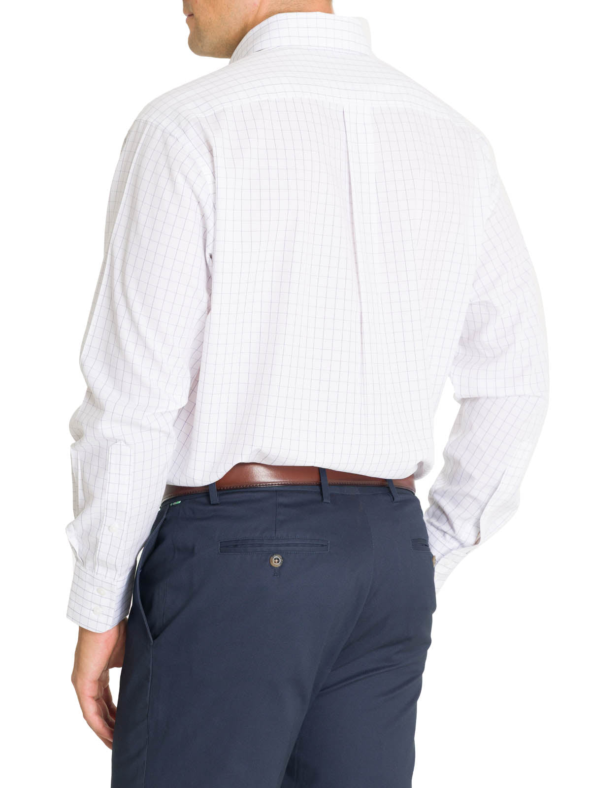 Camisa Cuello Button-Down Hombre WF Blanco a Cuadros Rockford