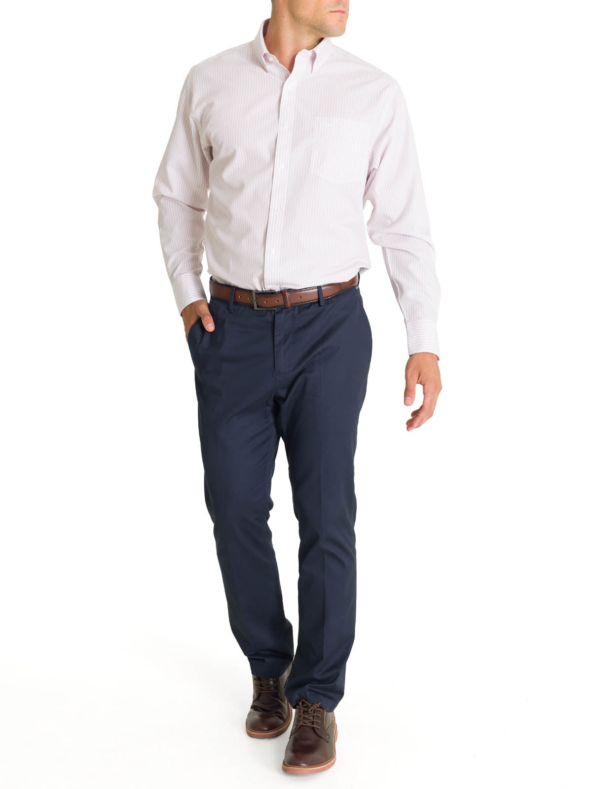 Camisa Cuello Button-Down Hombre WF Rosado Rockford