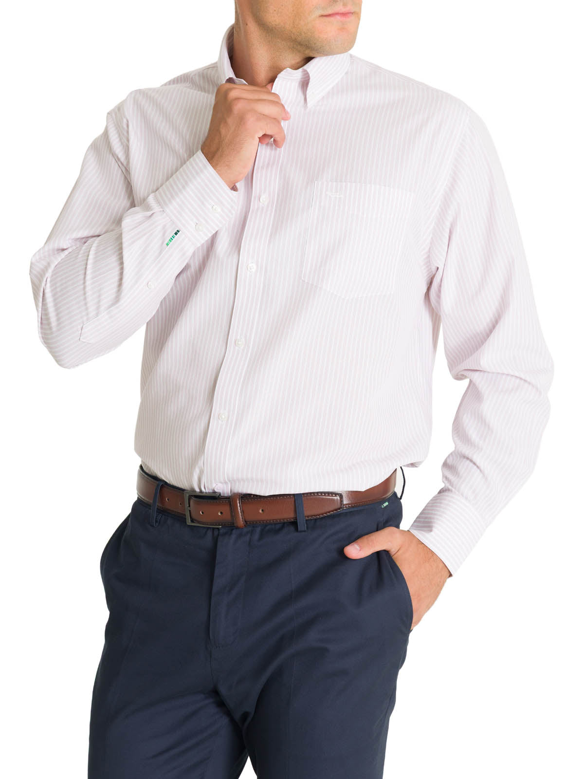 Camisa Cuello Button-Down Hombre WF Rosado Rockford