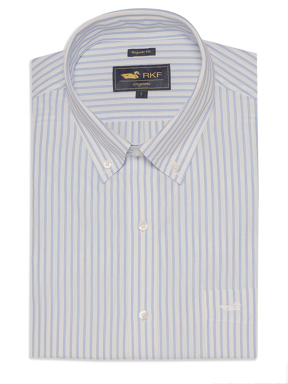 Camisa Cuello Button-Down Hombre WF Azul Rockford