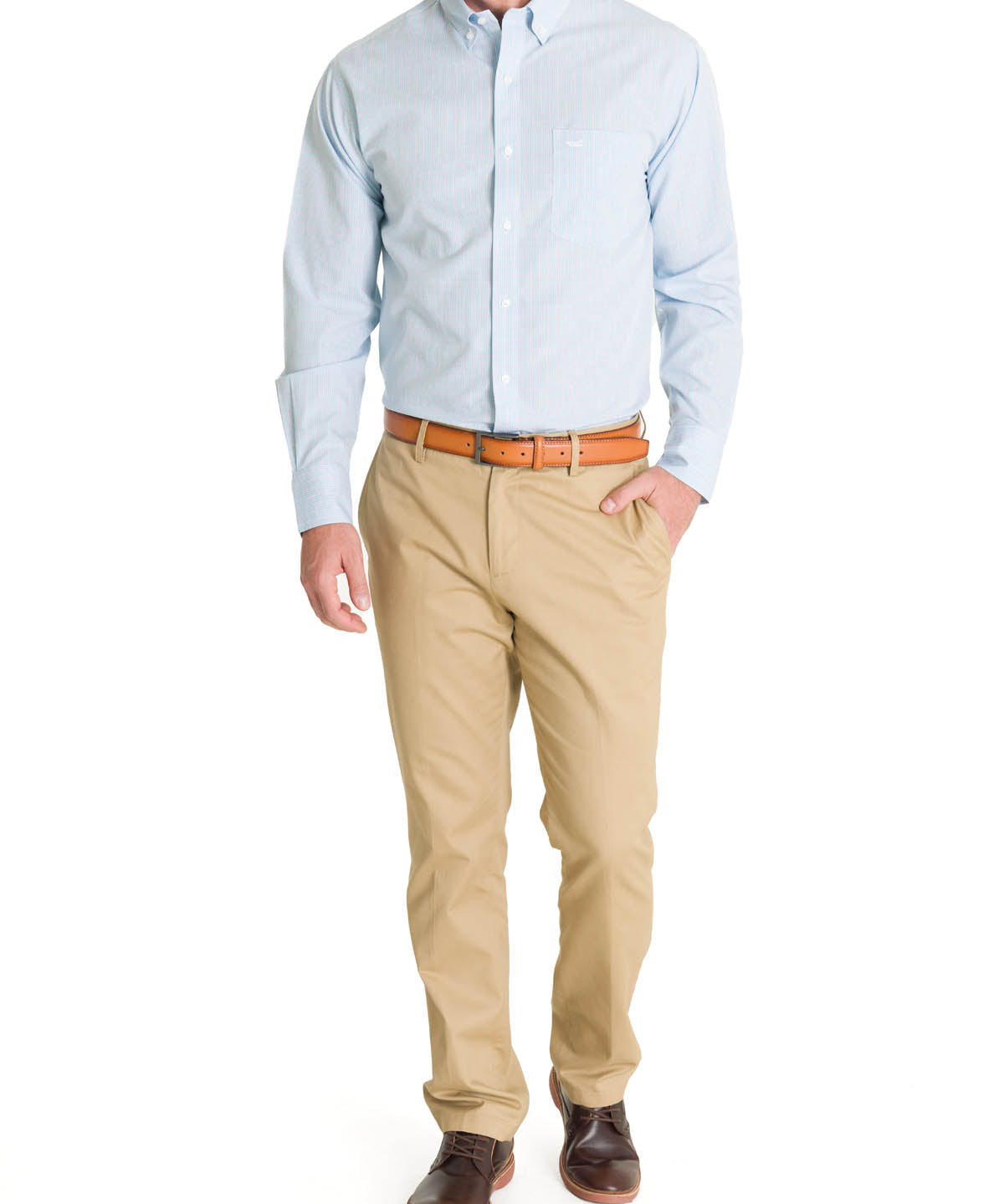 Camisa Cuello Button-Down Hombre WF Celeste Rockford