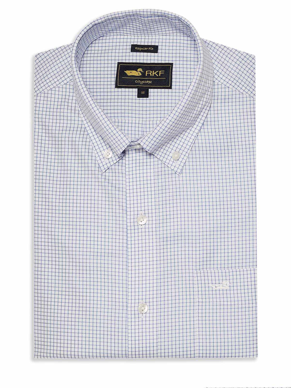 Camisa Cuello Button-Down Hombre WF Celeste Rockford