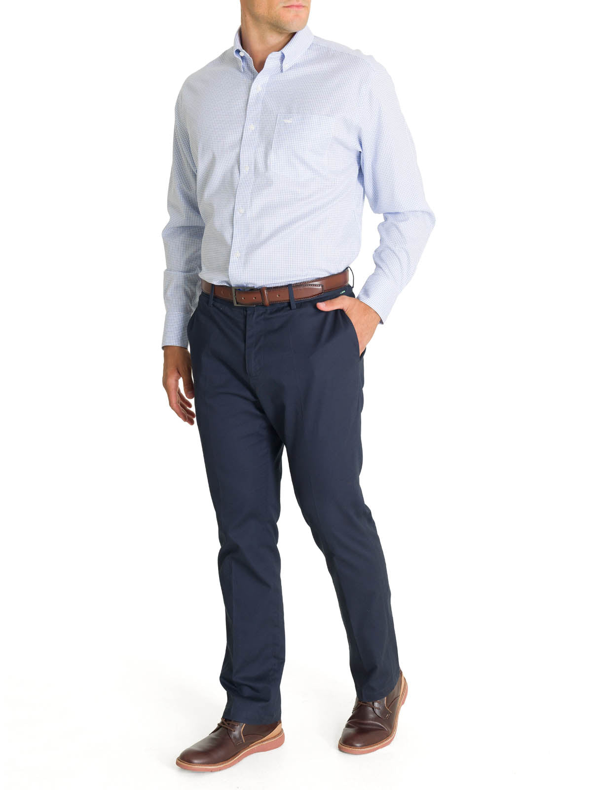 Camisa Cuello Button-Down Hombre WF Celeste Rockford