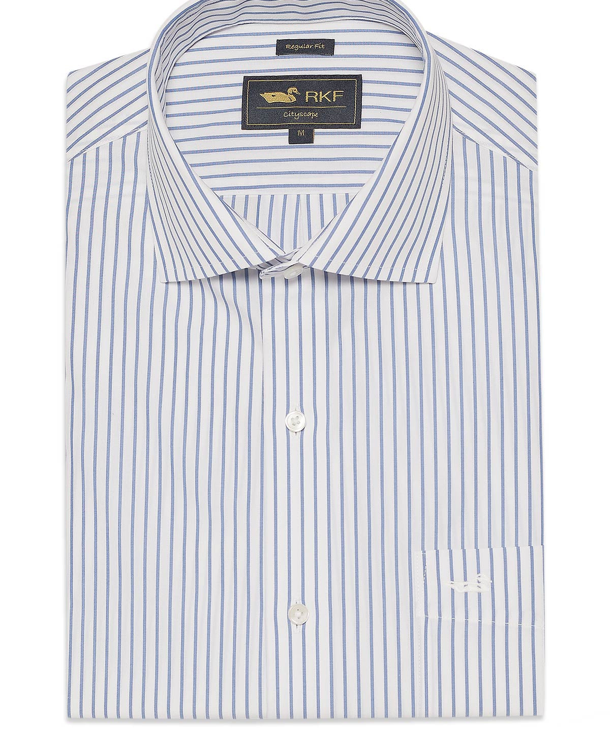 Camisa Cuello Italiano Hombre WF Azul Rockford