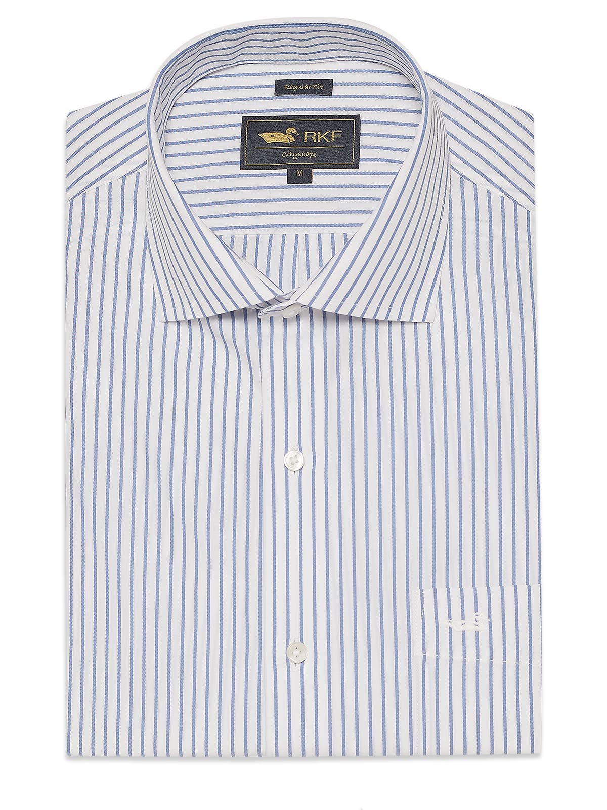 Camisa Cuello Italiano Hombre WF Azul Rockford
