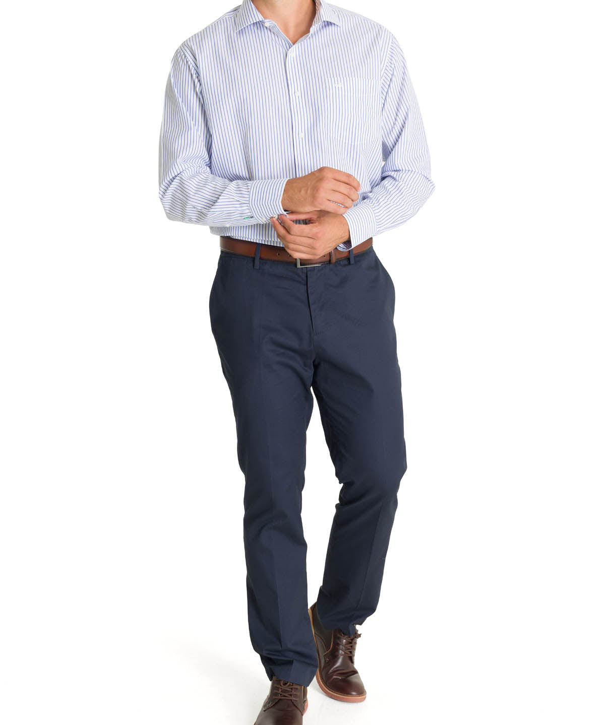 Camisa Cuello Italiano Hombre WF Azul Rockford