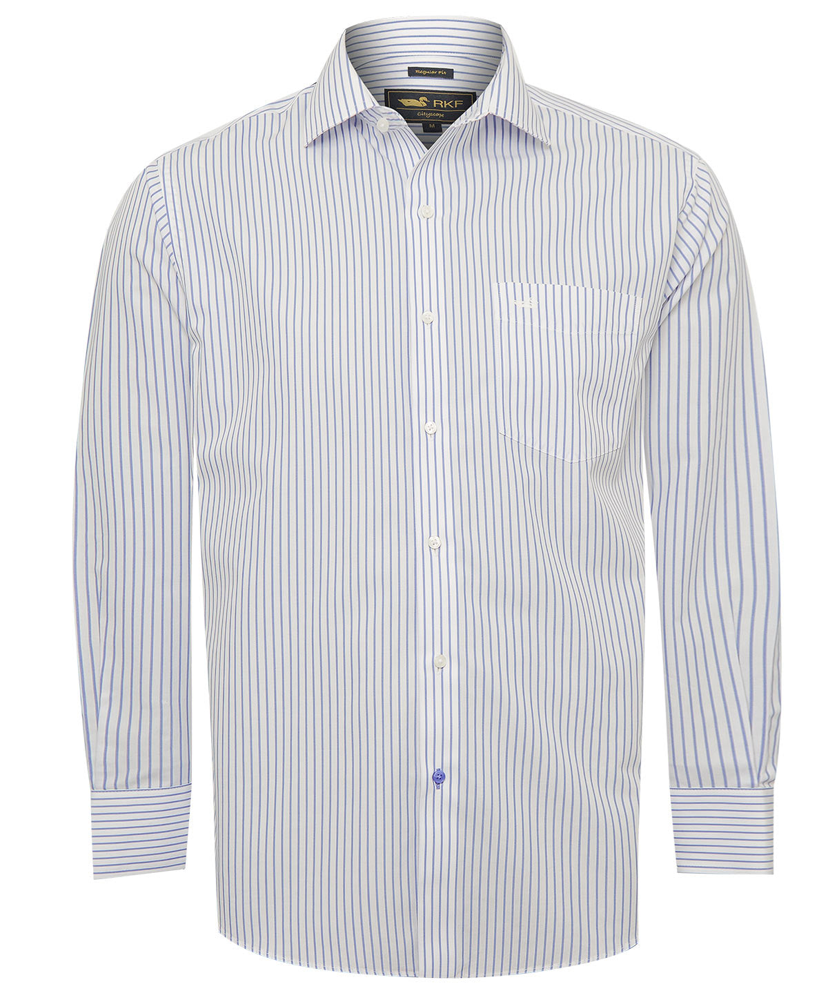 Camisa Cuello Italiano Hombre WF Azul Rockford