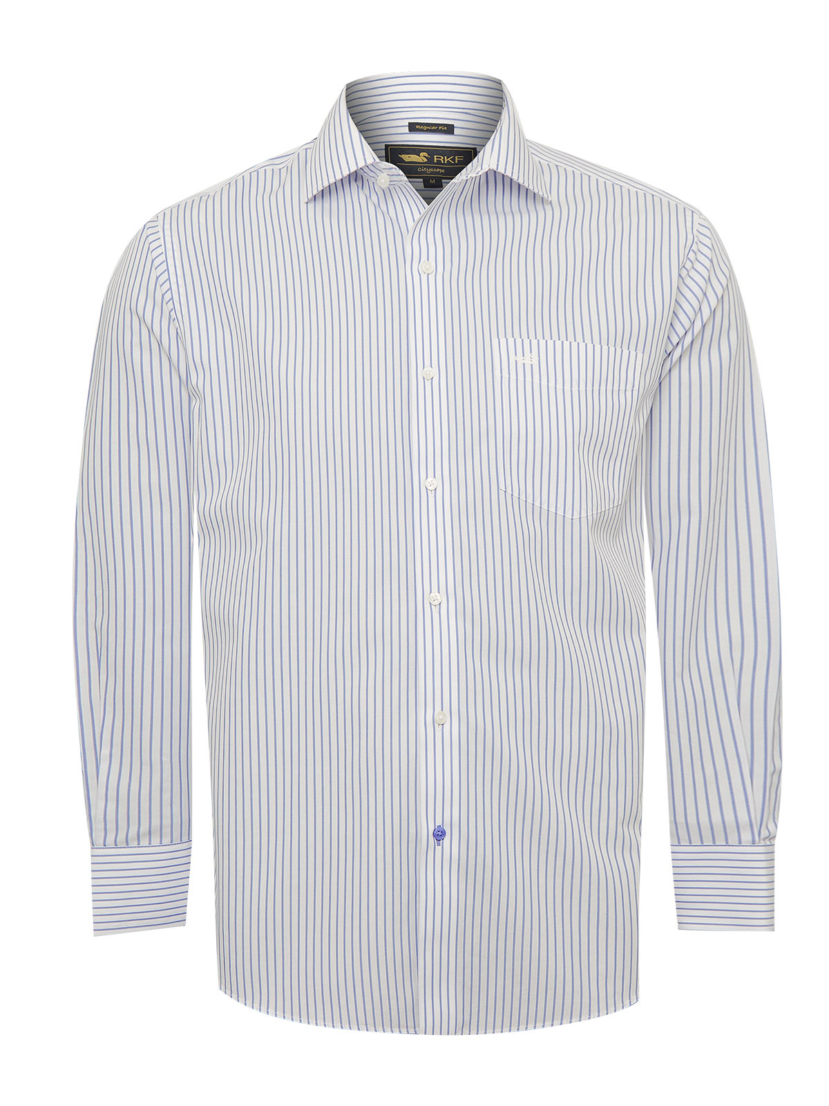 Camisa Cuello Italiano Hombre WF Azul Rockford