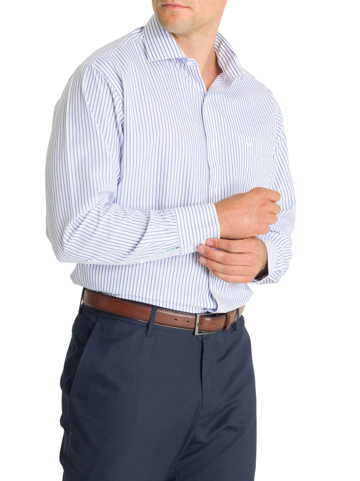 Camisa Cuello Italiano Hombre WF Azul Rockford