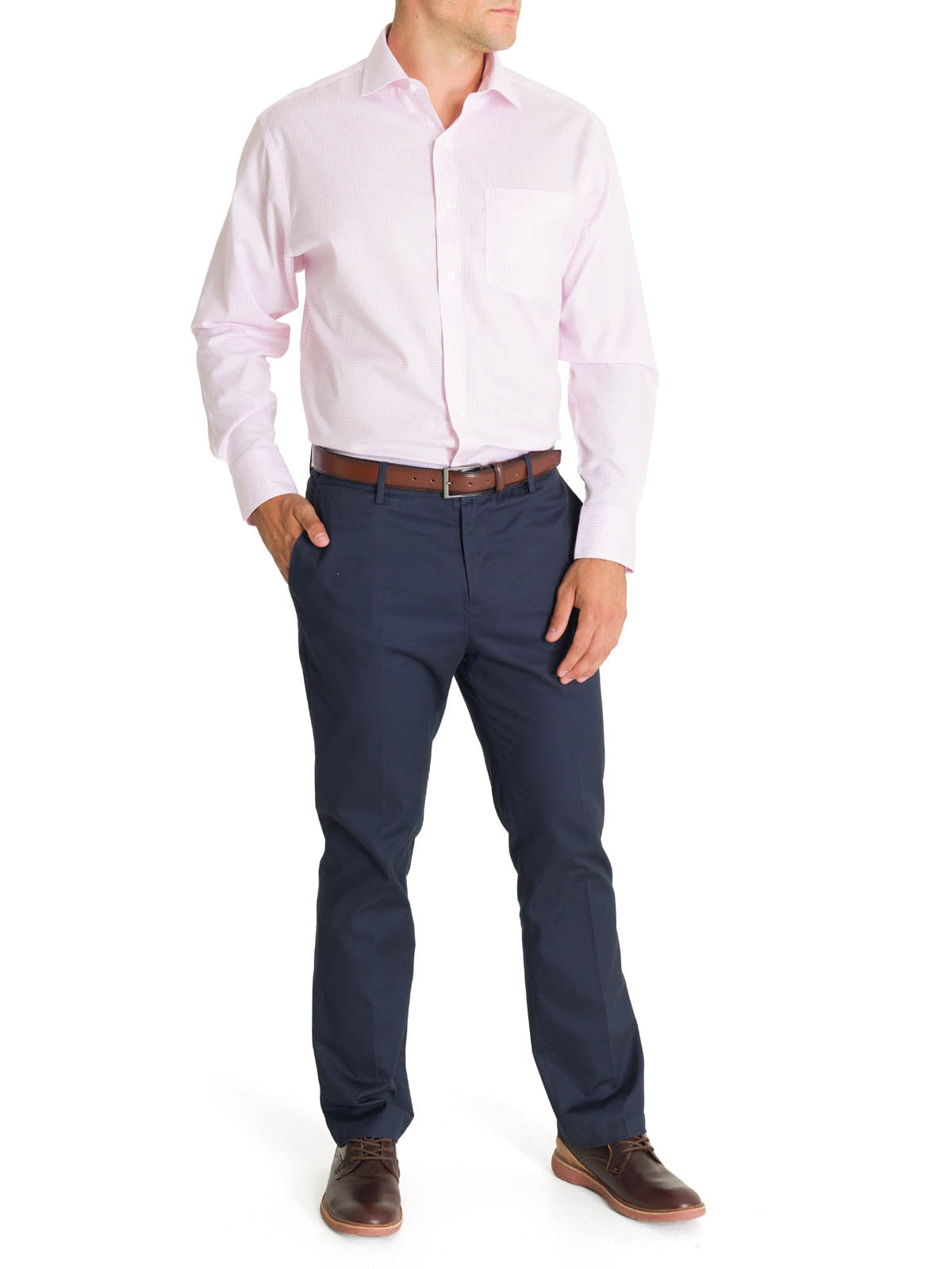 Camisa Cuello Italiano Hombre WF Rosado Rockford